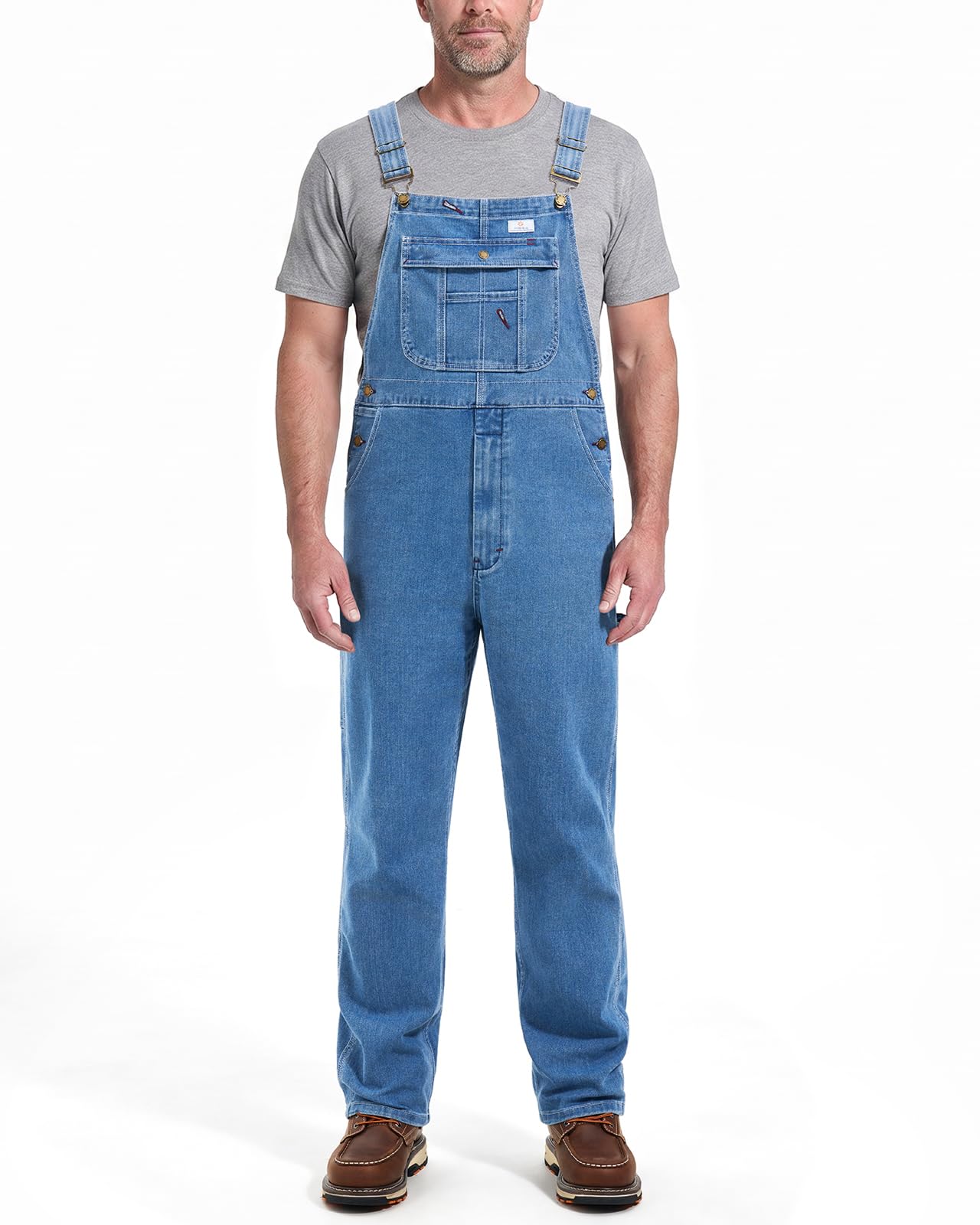 HISEA Mens Denim Bib Overalls