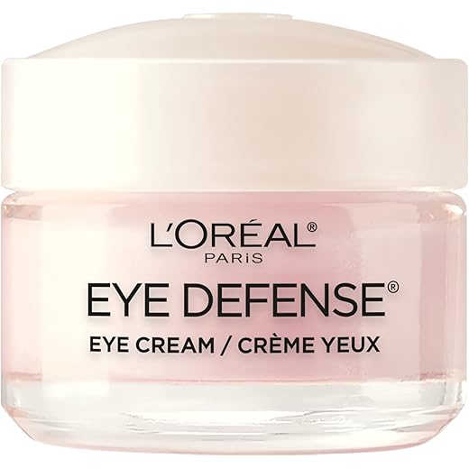 L'Oreal Pariseye Cream To Reduce Puffiness, Lines And Dark Circles, L'Oreal Paris Skincare Dermo-Expertise Eye Defense Eye Cream With Caffeine And Hyaluronic Acid For All Skin Types, 0. 5 Oz.