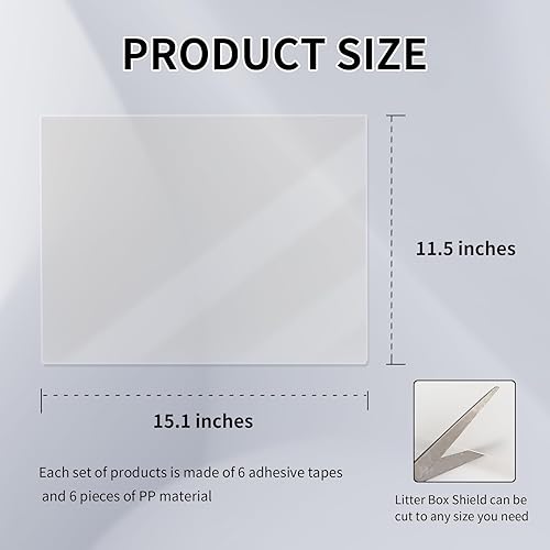 Miniatura 2 de Zhichen star 6 protectores para orina para gatos, fácil de limpiar, adecuado para cajas de arena abiertas, di adiós a los desastres y olores en tu