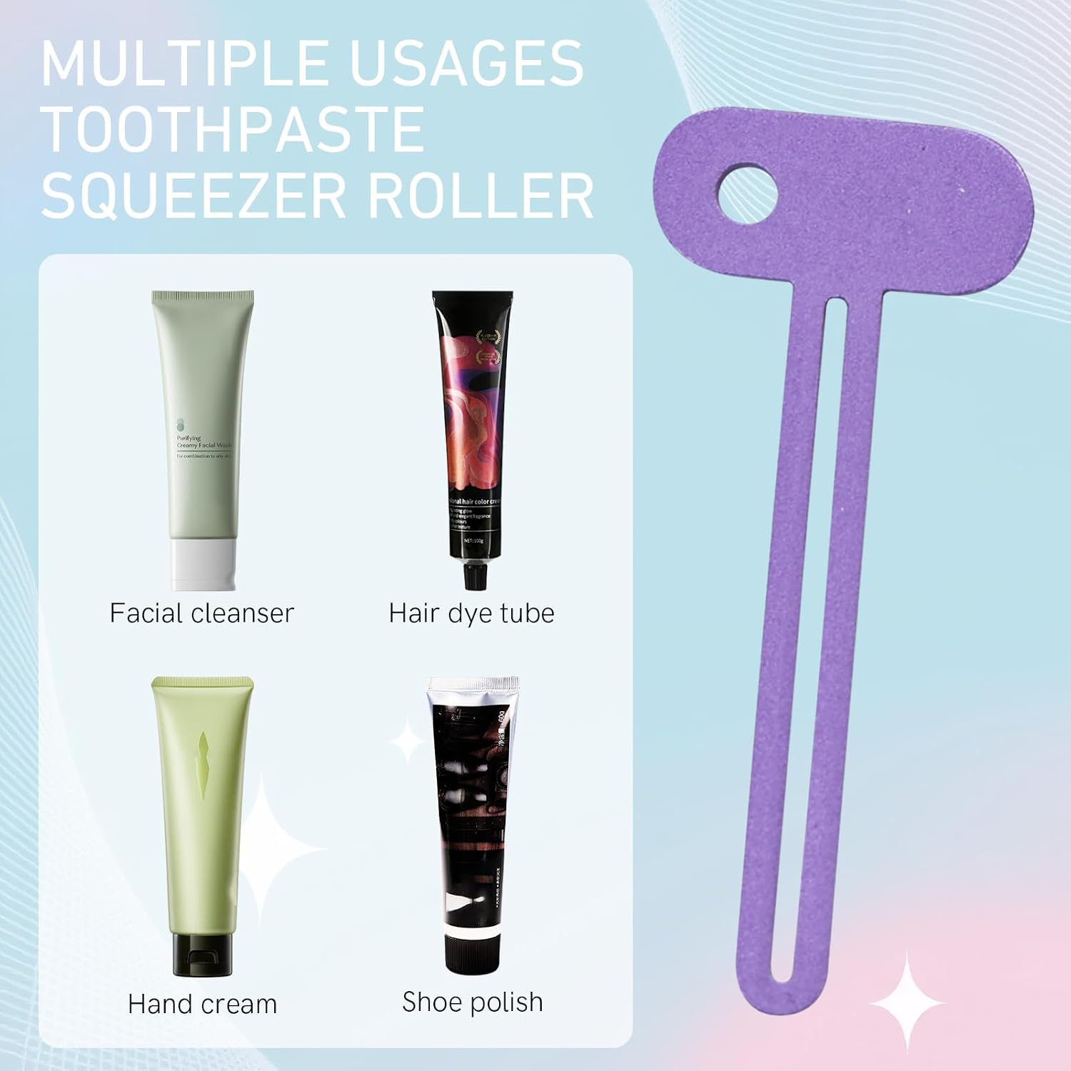 5-Pack Metal Toothpaste Squeezer, Tube Squeezer Tool for Zero Waste Toothpaste & Cosmetics | Durable Alloy ＆ Ergonomic Grip, Premium Heavy-Duty, Vibrant, for All Tubes - Toothpaste & Hand Cream