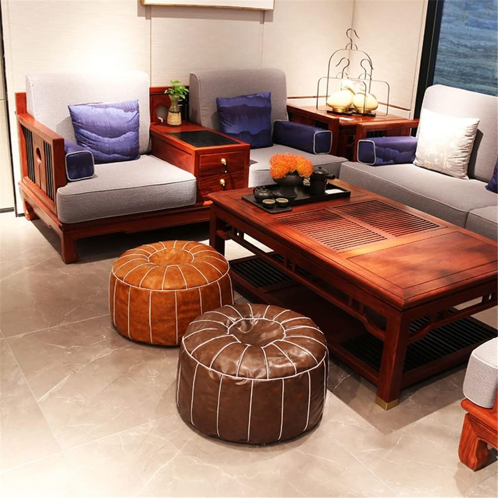 モロッコスタイル レザー スツール スツール オットマン モロッコ
