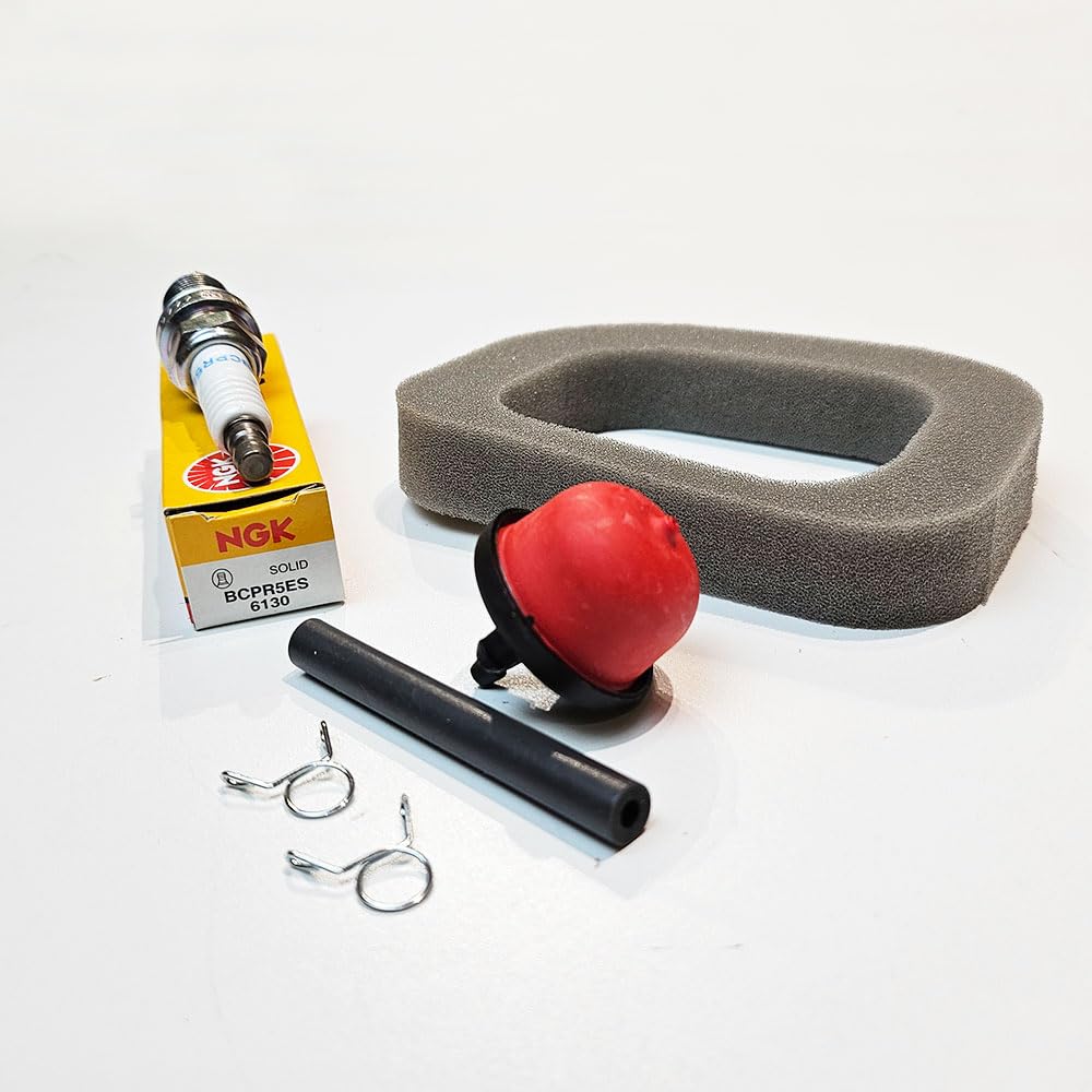 Air Filter, Plug & Primer Bulb Service Kit Fits Mountfield RS100 SP414 & HP414