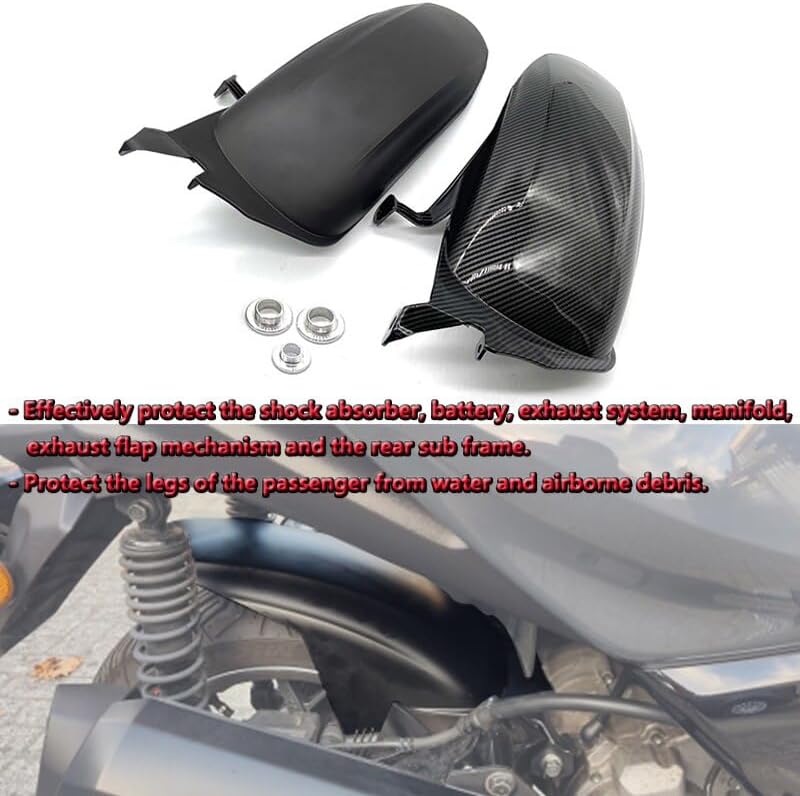 Miniatura 4 de F - Guardabarros trasero de motocicleta para Yamaha Xmax 400300250 2018-2022 Y (color negro)