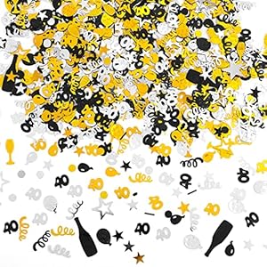 3000 stuks verjaardag Confetti nummer 40 glitter Confetti verjaardagstaart Confetti tafel Confetti zwart goud en zilver…