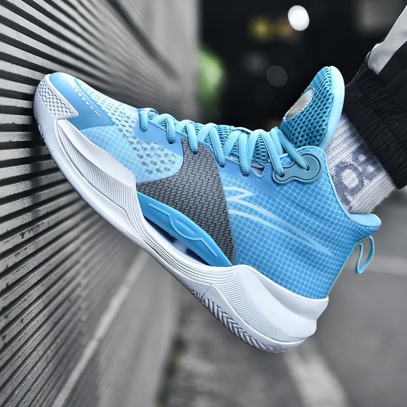 Womens Mens Basketball Shoes High Top Sneakers Comfortable Lightweight Non Slip Rubber Indoor Court Shoe for Unisex
