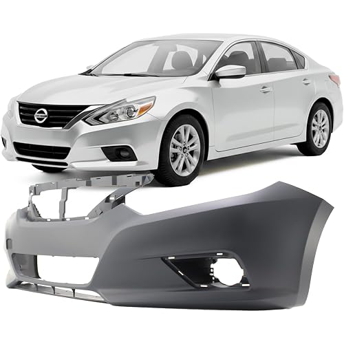 FitParts Compatible with Front Bumper Cover Fascia 2016-2018 Nissan Altima SL SR S SV S8. New Primed Without Sensor Holes, With Fog Light Holes. NI1000311 620229HS0H