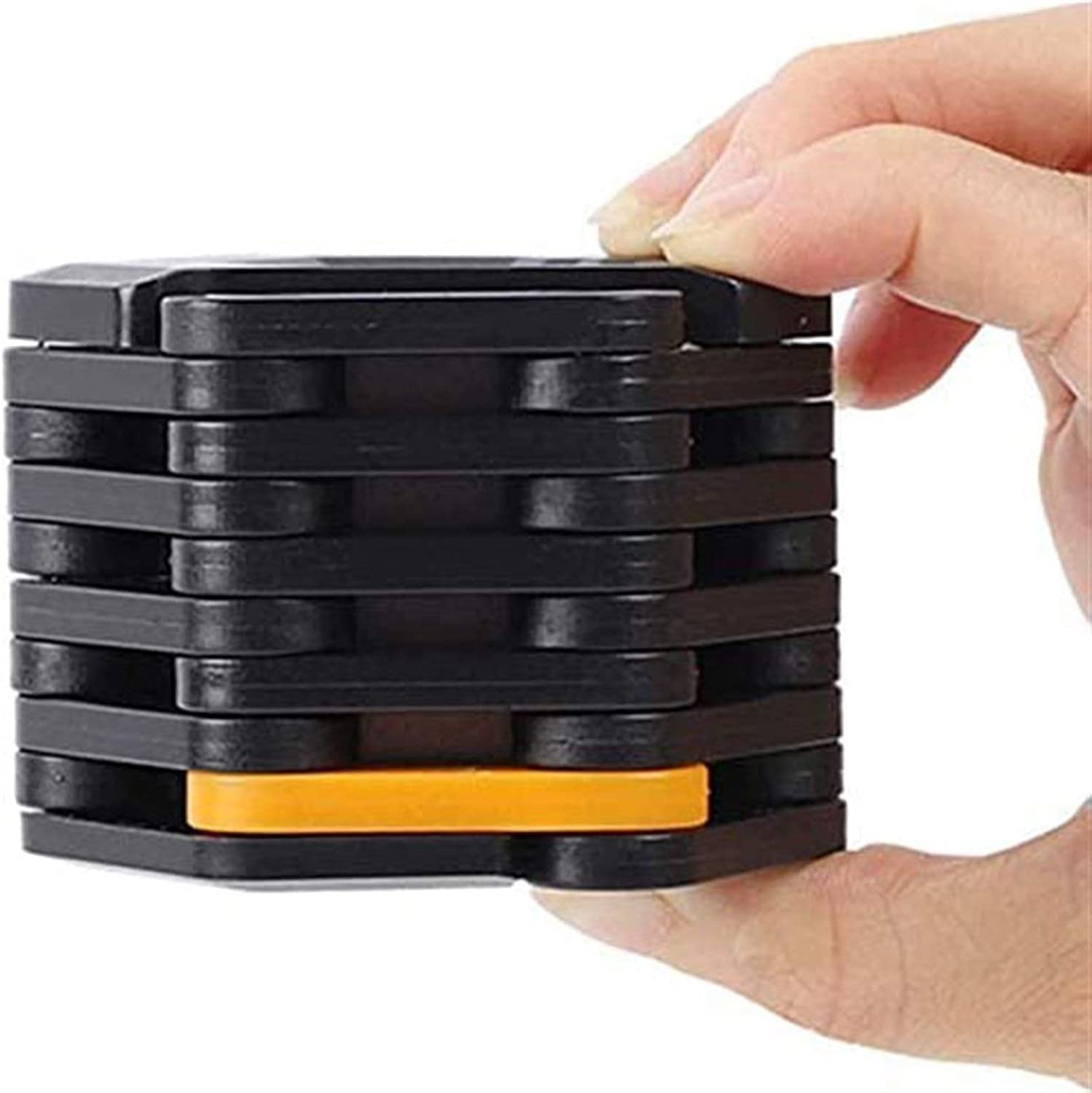 Lucchetto Pieghevole per Bici, Lucchetto antifurto Portatile Impermeabile per Mountain Bike, Motocicletta elettrica, Lucchetto a Catena, Lucchetto per Ciclismo (Nero 7,5 * 6,6 * 5,5 cm)