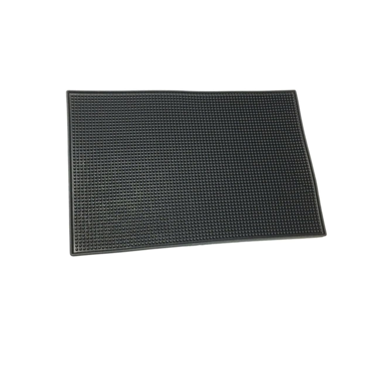 Tappetino Bar in Silicone Nero, Antiscivolo e Drenante | Superficie Scanalature Profonde, Asciugatura Rapida per Tazze e Frutta, Uso Casa e Locali