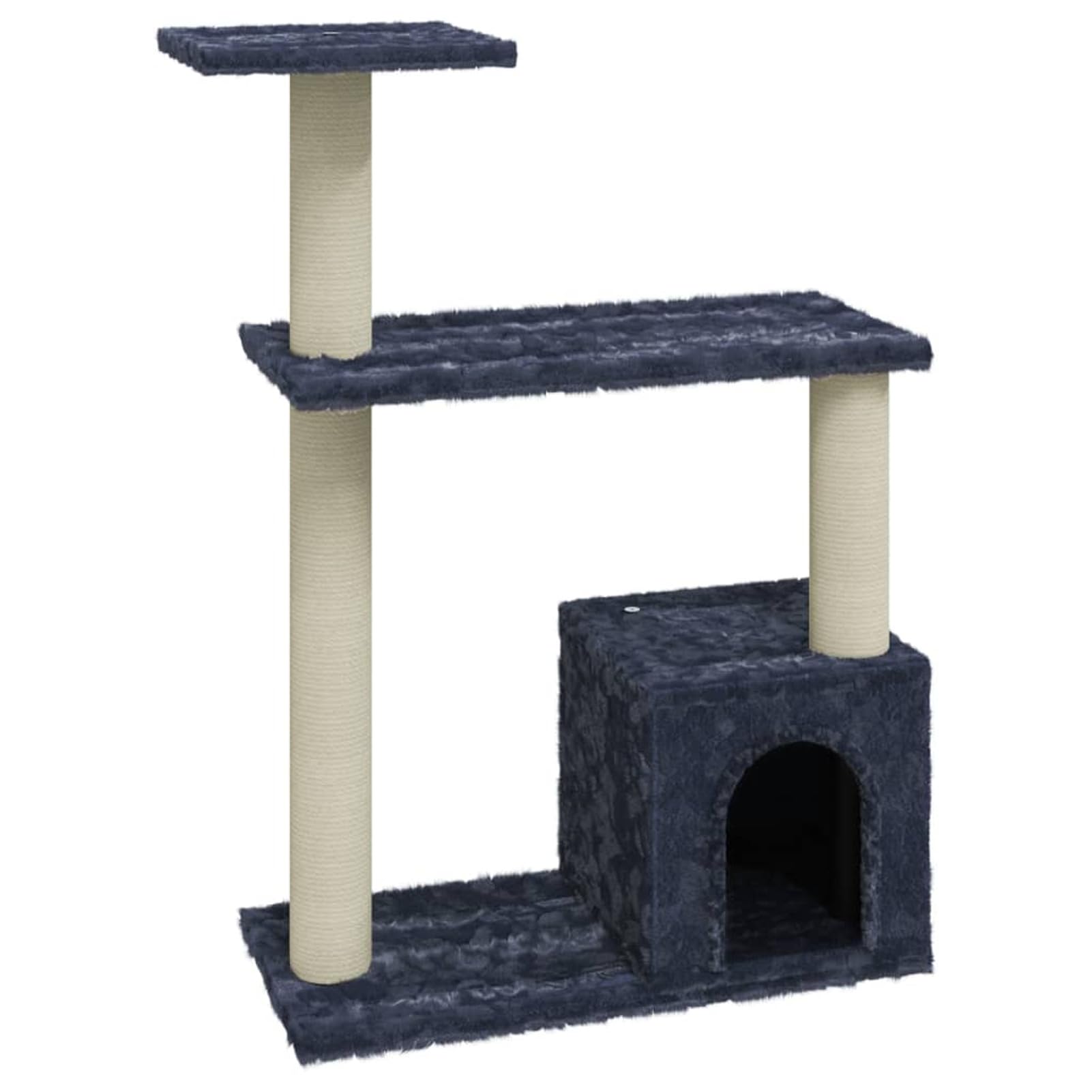 Homgoday Tiragraffi per gatti con tiragraffi in sisal, grigio scuro, 70 cm, torre tiragraffi a torre, casa per arrampicata per gatti multilivello, centro attività per gatti, animali e articoli per