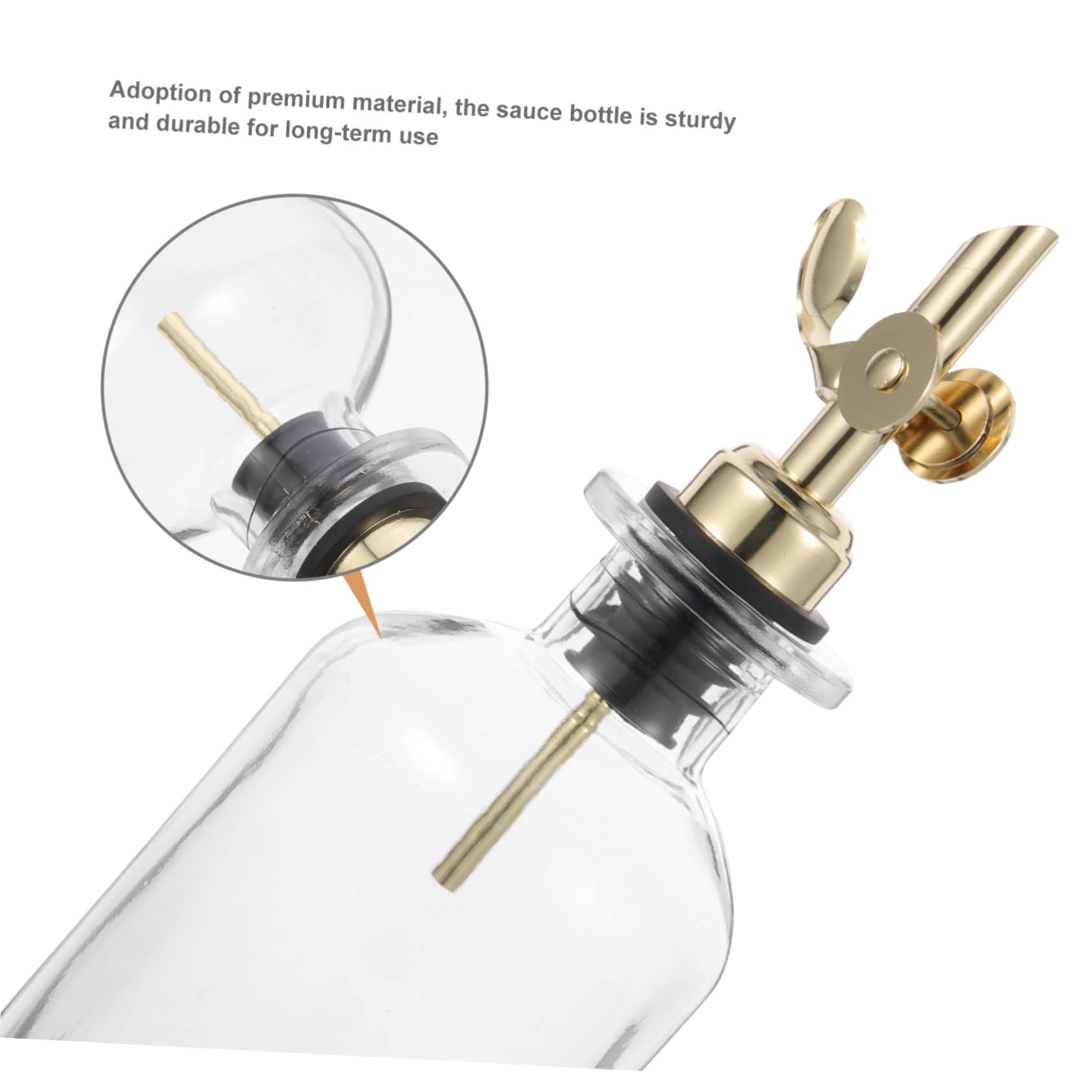 2 piezas Botella de Aceite de Vidrio con Dosificador Automático de Dispensador de Vinagre y Salsa Utensilio Práctico para Cocina