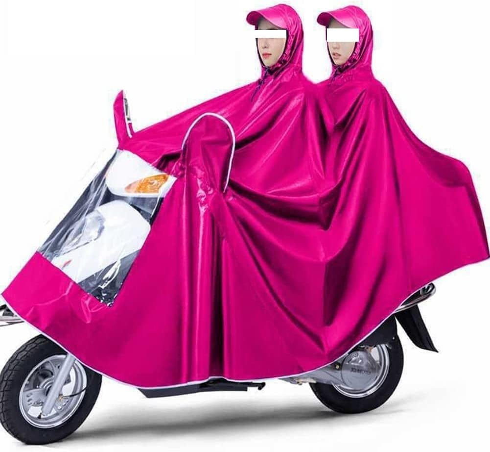 Chubasquero para bicicleta eléctrica, * funda para poncho de lluvia para scooters Poncho unisex para bicicleta/motocicleta/scooter Chaqueta de ciclismo Capa impermeable (color: rojo, tamaño: individu