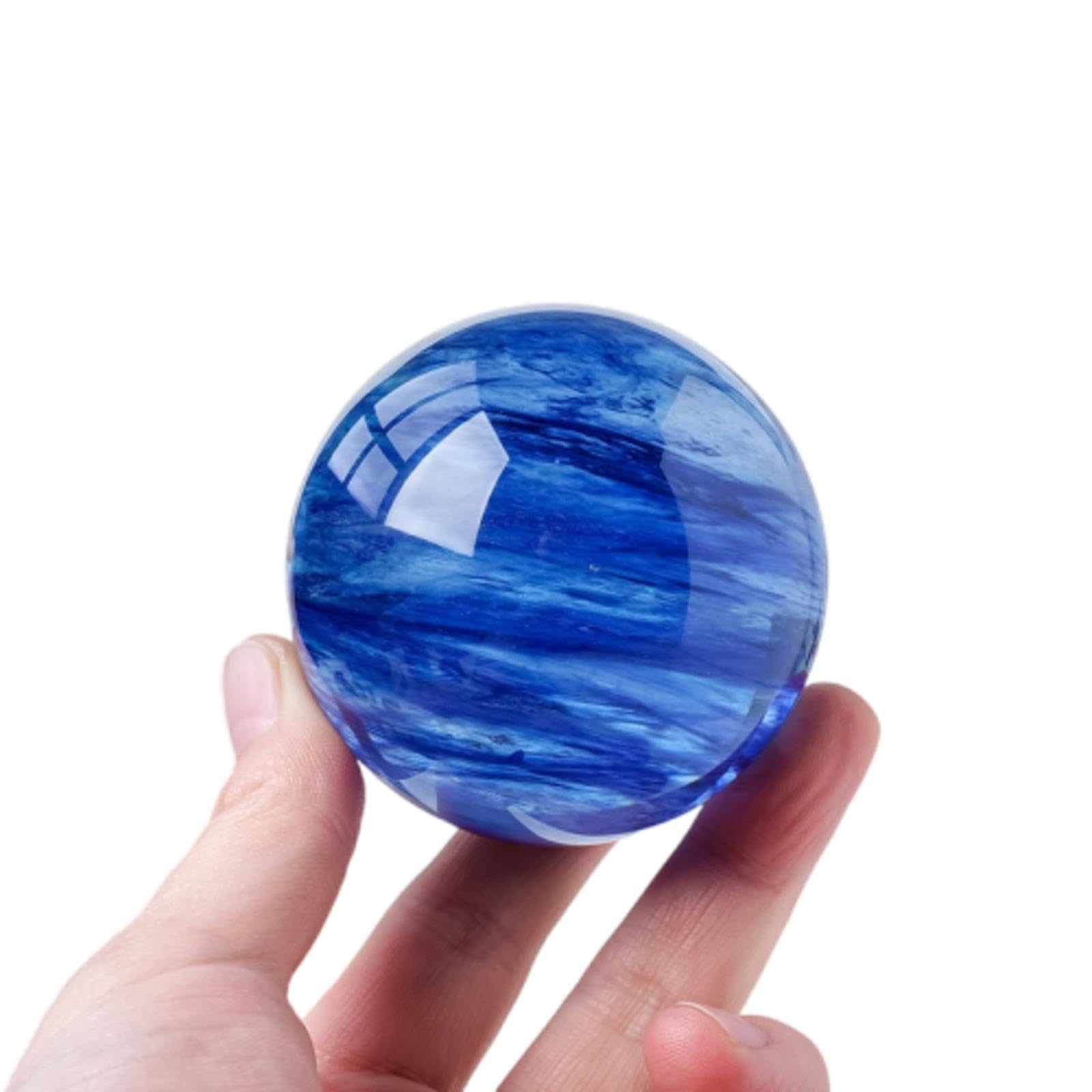 MDBJTCYZN Blue Smelting Stone Crystal Ball Home Desktop Porch Hotel Decoration feng Shui Ornaments,30mm