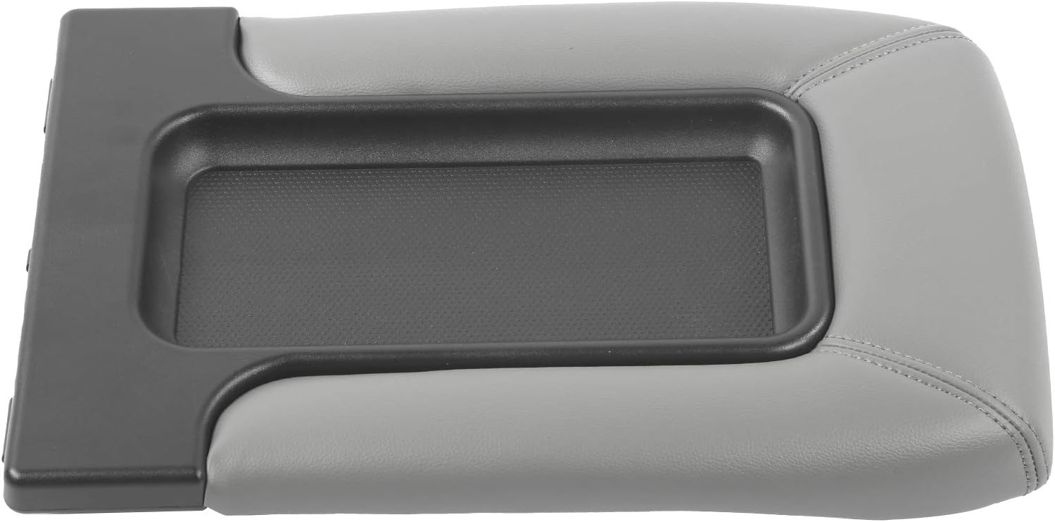 19127366 Center Console Armrest Lid, Leather Replacement Cover with Storage Tray, Fit for