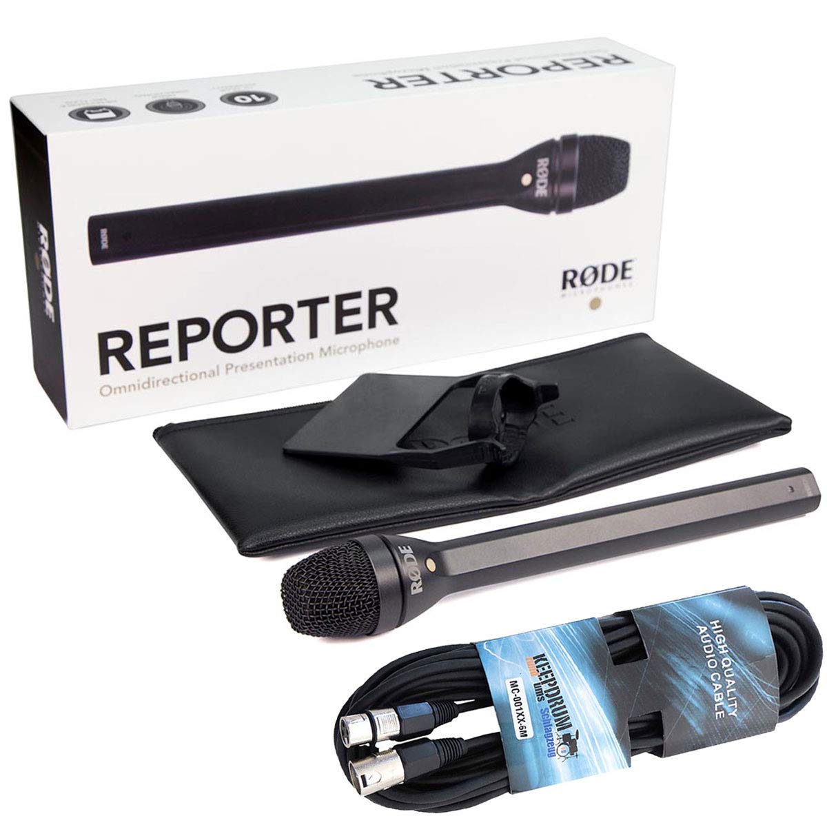 Rode Reporter mikrofon do reportażu + kabel mikrofonowy keepdrum 6 m