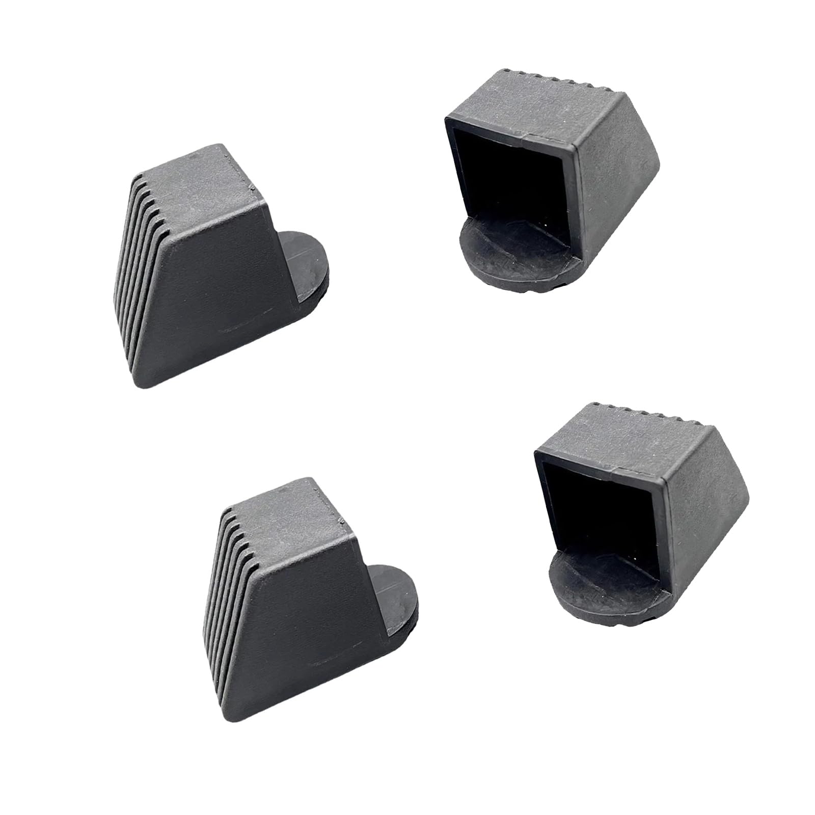 Maxtonser 4Pcs Fitness Equipment End Caps Floor Protectors Replacement Square End Covers Square Tube Sleeve Gym Accessory