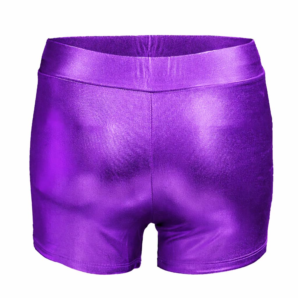 Glänzende Metallic-Shorts für Damen, sexy Damen-Shorts, für Kostüme, Diskotheken und Partys