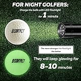Bisontact ® Glow Golf Balls 12 Pack – Night Golf Balls for Night Play & Practice, Luminous Glow in The Dark, Standard Size & Weight, Durable Suryln Cover, UV Charging, Long Lasting Brightness - Image 2