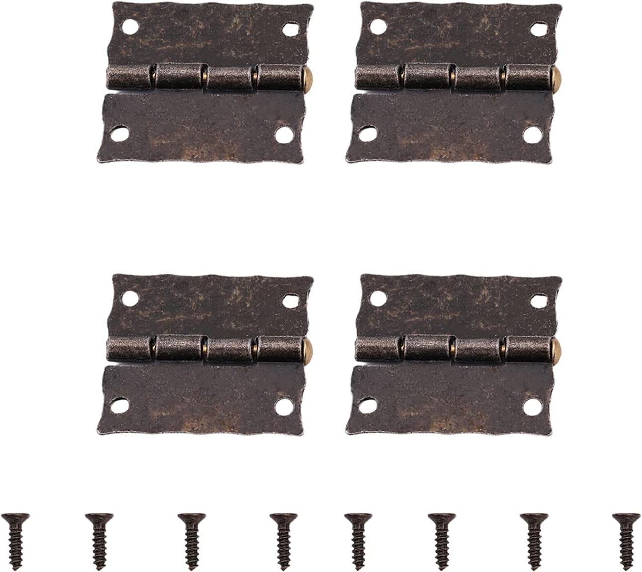 Cabinet Door Hinges 26x23mm (LxW) Iron Hinge for Box Cabinets DIY Projects Furniture Decorative Cabinet Bronze Tone 4PCS