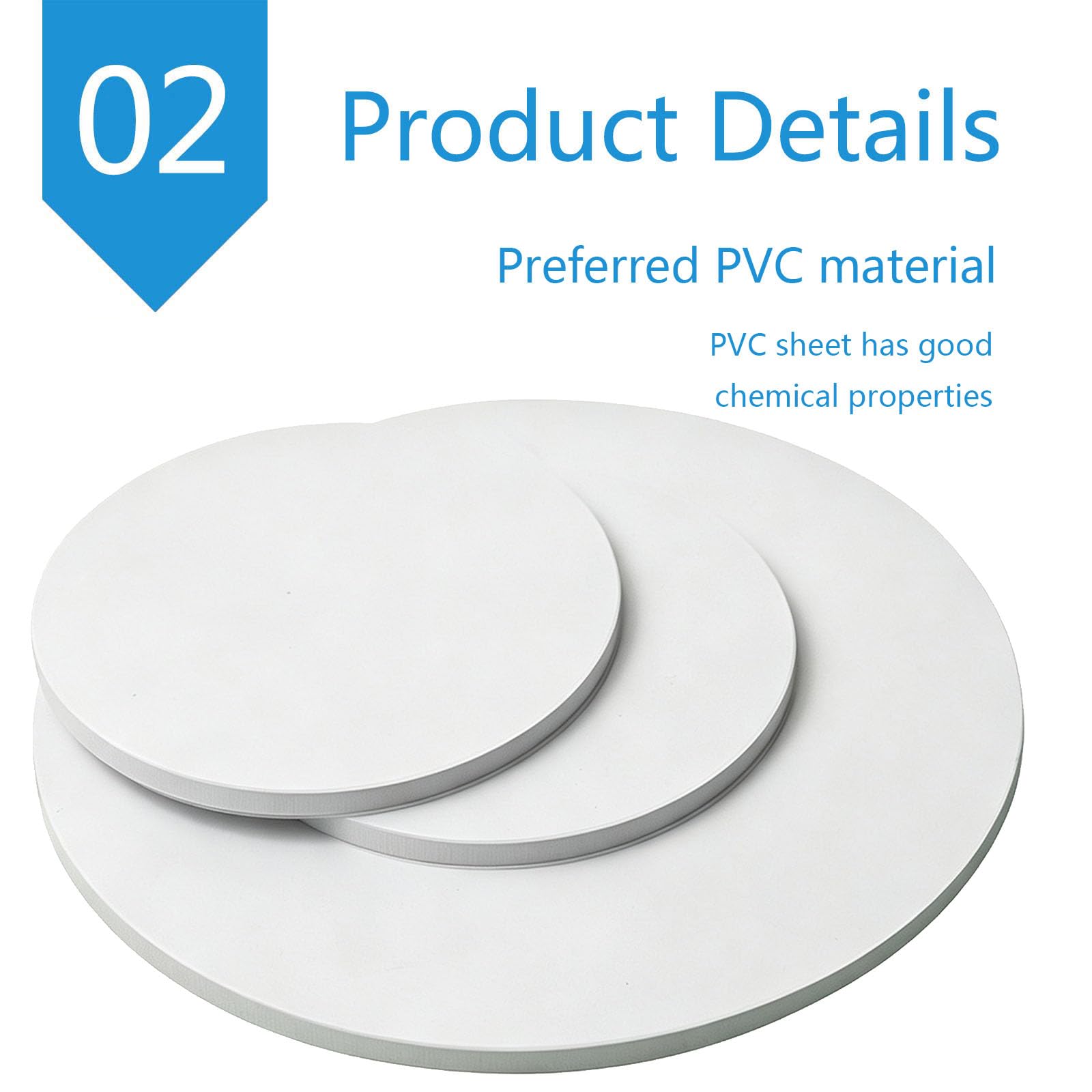 Placa PVC Panel Redondo Tablero De Cloruro De Polivinilo Dia4Cm