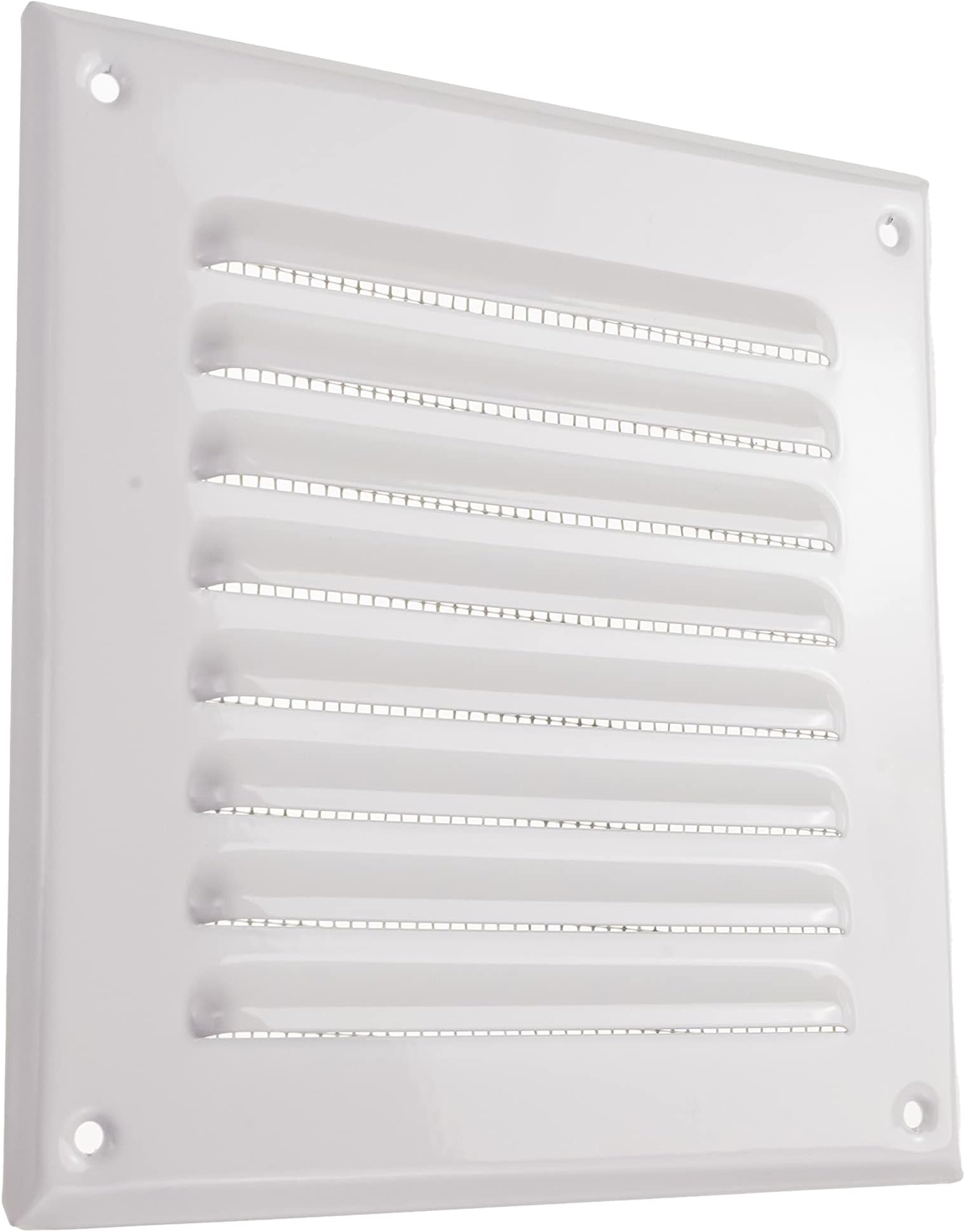 6" x 6" Inch Gray Plastic Ventilation Grille with Insect Mesh. HVAC