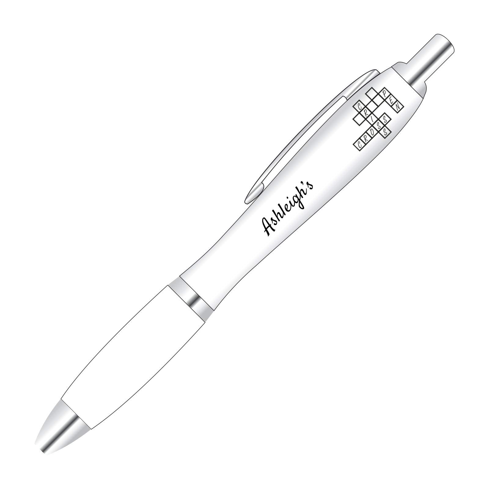 Personalised Puzzle theme Contour Pen *CRISSCROSS * - 1 Line of printed text CLEAR GRIP — image 1