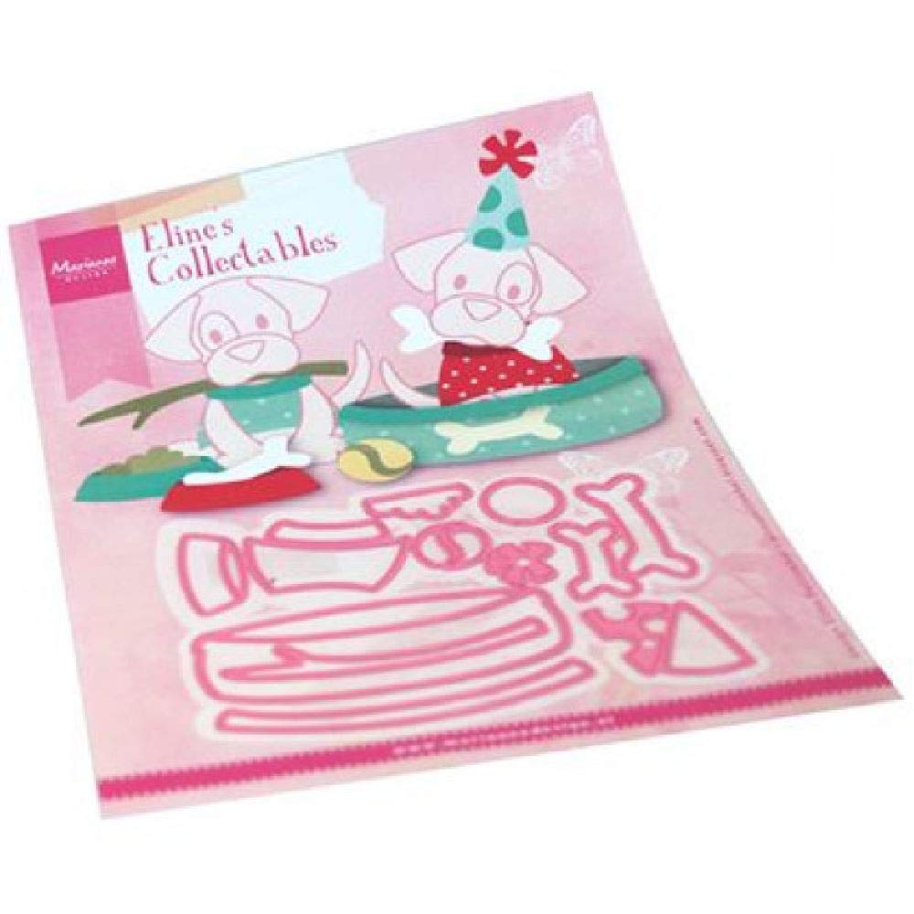 Marianne DesignCOL1487 Collectables Dog Accessories for Detailed Cutting Dies and Embossing Details in Paper Crafts, Pink, One Size