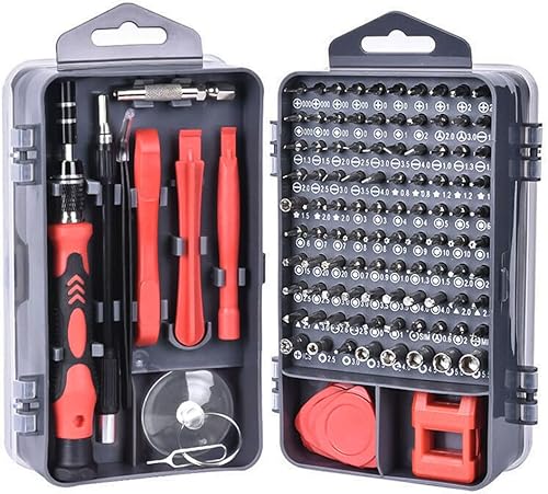 RoyceMart Juego de herramientas de destornillador de precisión 122 en 1, kit de herramientas de reparación de PC para Xbox PS3, PS4, iPad, teléfono