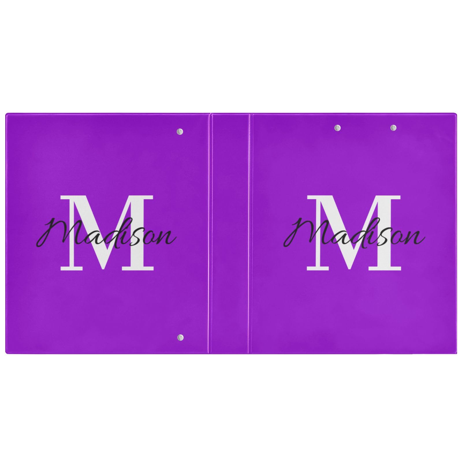Raccoglitore personalizzato a 3 anelli da 3,8 cm con nome, raccoglitore carino personalizzato a tre anelli con 3 tasche interne per forniture scolastiche e ufficio, regalo personalizzato