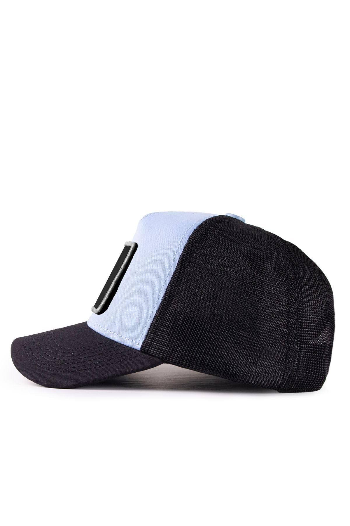 Gorra de Trucker Premium Negro - Azul Hielo con Parche Carpe Diem