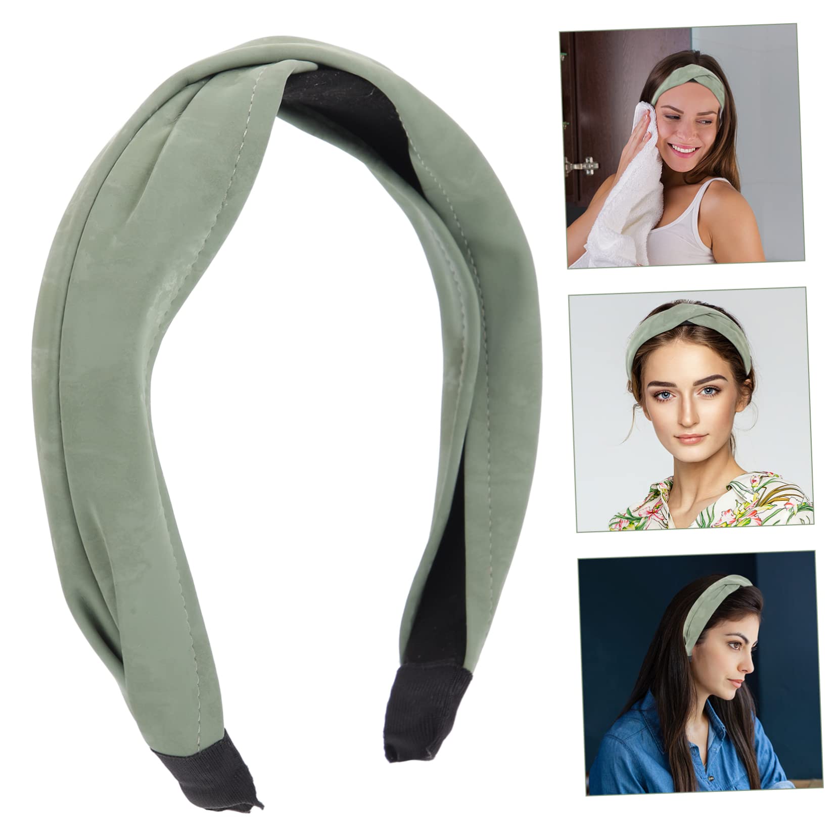 POPETPOP 5pezzi Fascia Larga Antiscivolo Per Ragazze Cerchietto Elegante Pu Per Festa e Uso Quotidiano Accessorio Versatile Per e Makeup