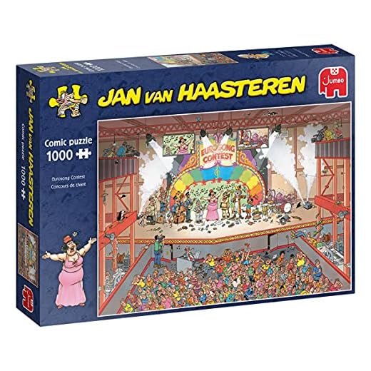 Jumbo 20025 Jan Van Haasteren-Eurosong-tävling-1000 delar tillbehör, flera färger