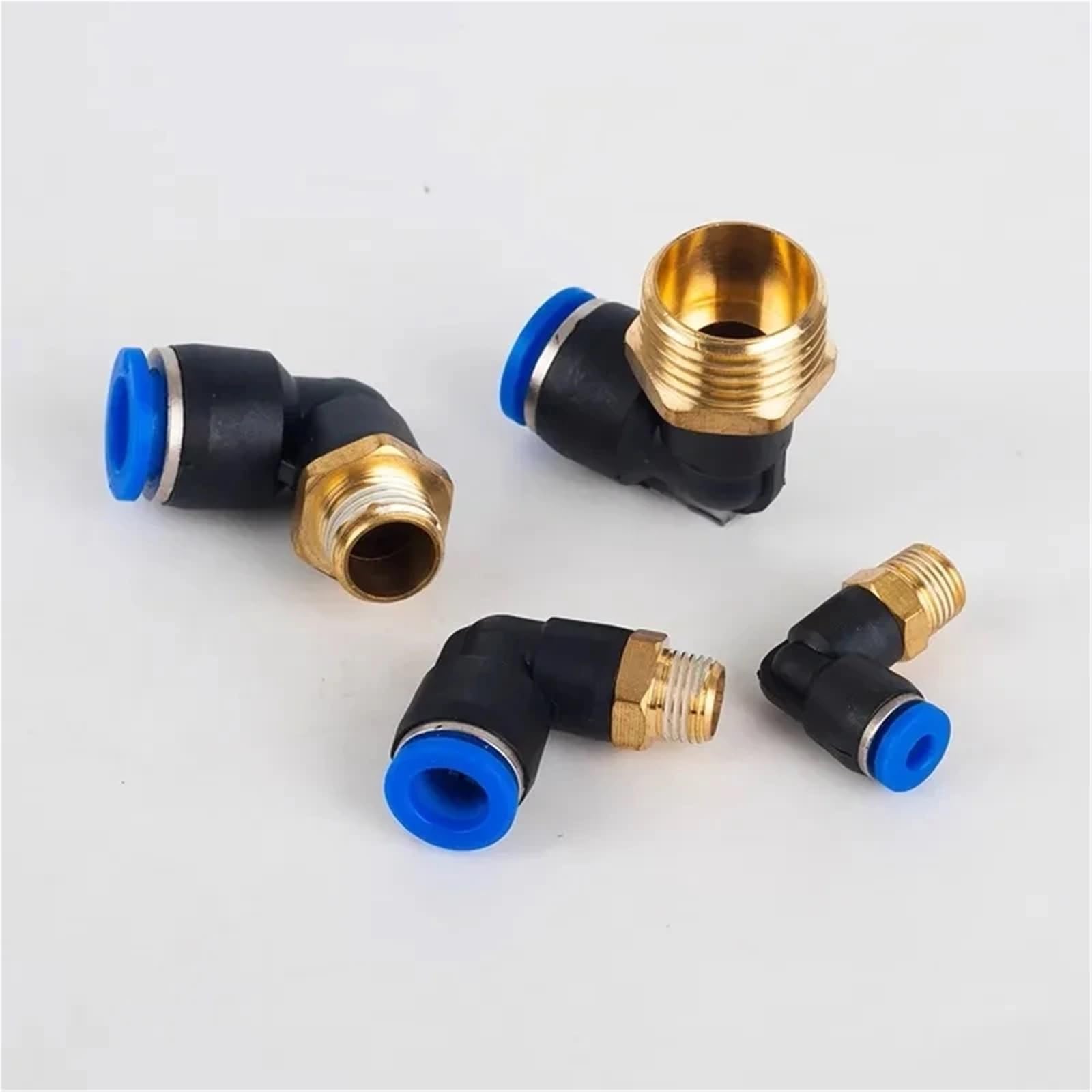 Conectores neumáticos PL de 8mm y rosca de 3/8 para codos de mangueras de tráquea