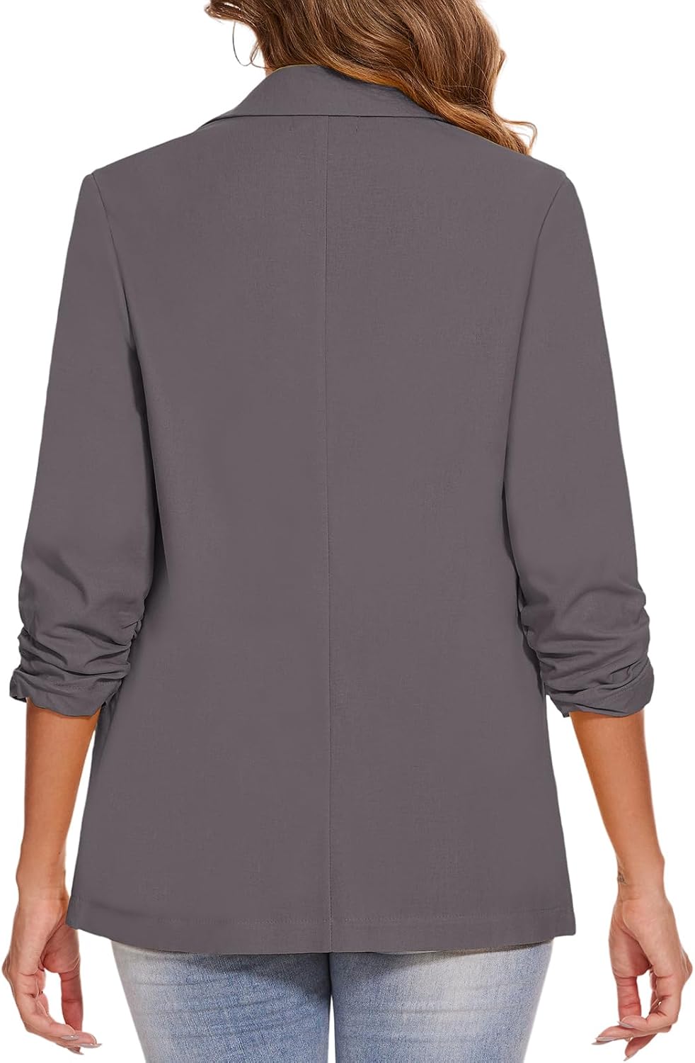 MINTLIMIT Women's Summer Linen Blazer Jackets 3/4 Sleeve Casual Lightweight Notch Lapel Button Blazers Pocket