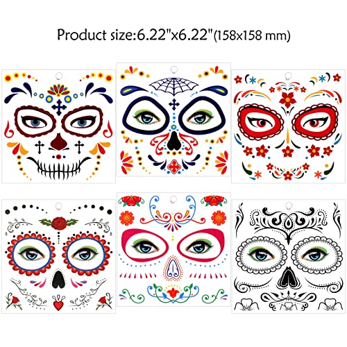 HOWAF Halloween Face Temporary Tattoos - Image 2