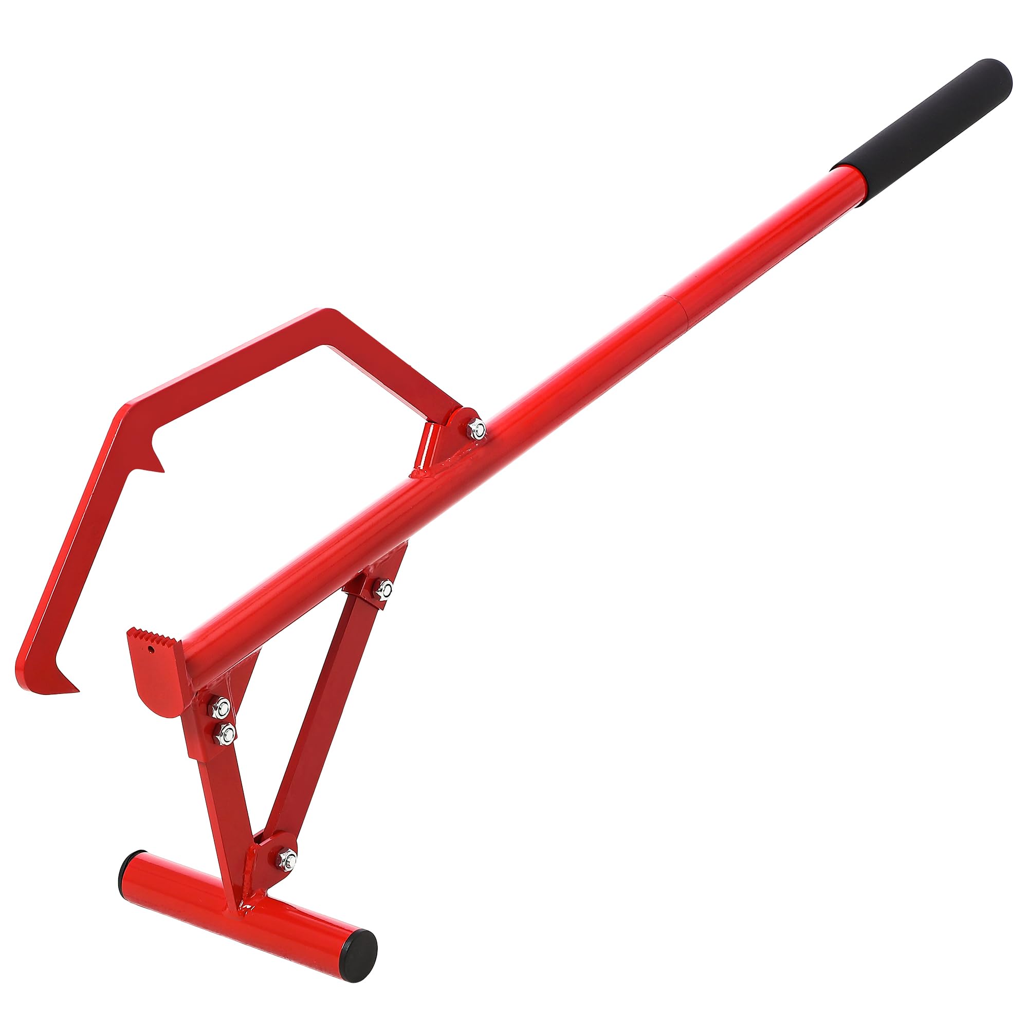 Fällheber, 1295 mm, robuster Stammheber aus Stahl, mit verstellbarem Wendehaken, Forsthaken, Fällhilfe zum Rollen, Schneiden & Anheben, dicke Stützrohre, langlebig und stabil