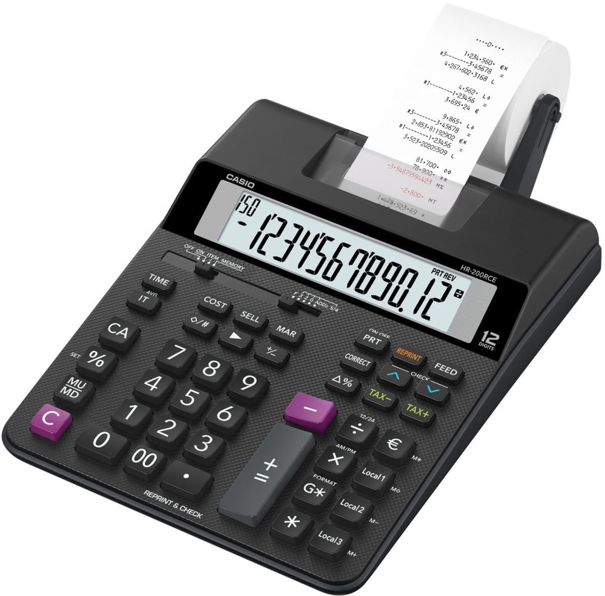 Casio HR200RCE Calculatrice Imprimante Semi Professionnelle