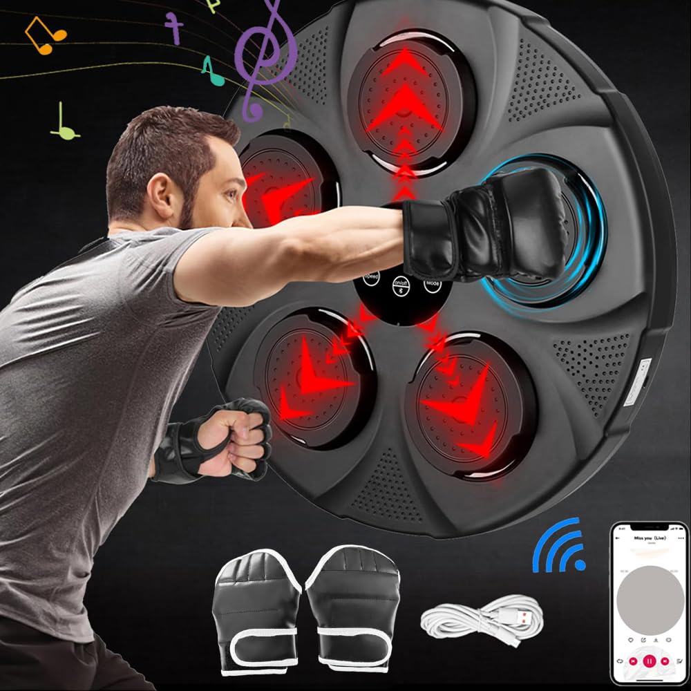 Music Boxing Machine, Musica elettronica Boxing Machine, Musica elettronica da parete Attrezzatura per l'allenamento, Divertimento elettronico intelligente Bluetooth montato a parete Boxing Tr