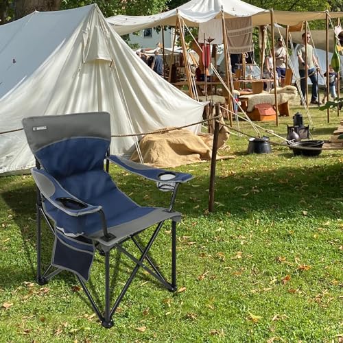 Oversized Portable Camping Chairs, Collapsible Outdoor Chairs with Pocket and Cup Holders, Carry Bag for Camping,Tailgates,Beach,and Sports - Image 3