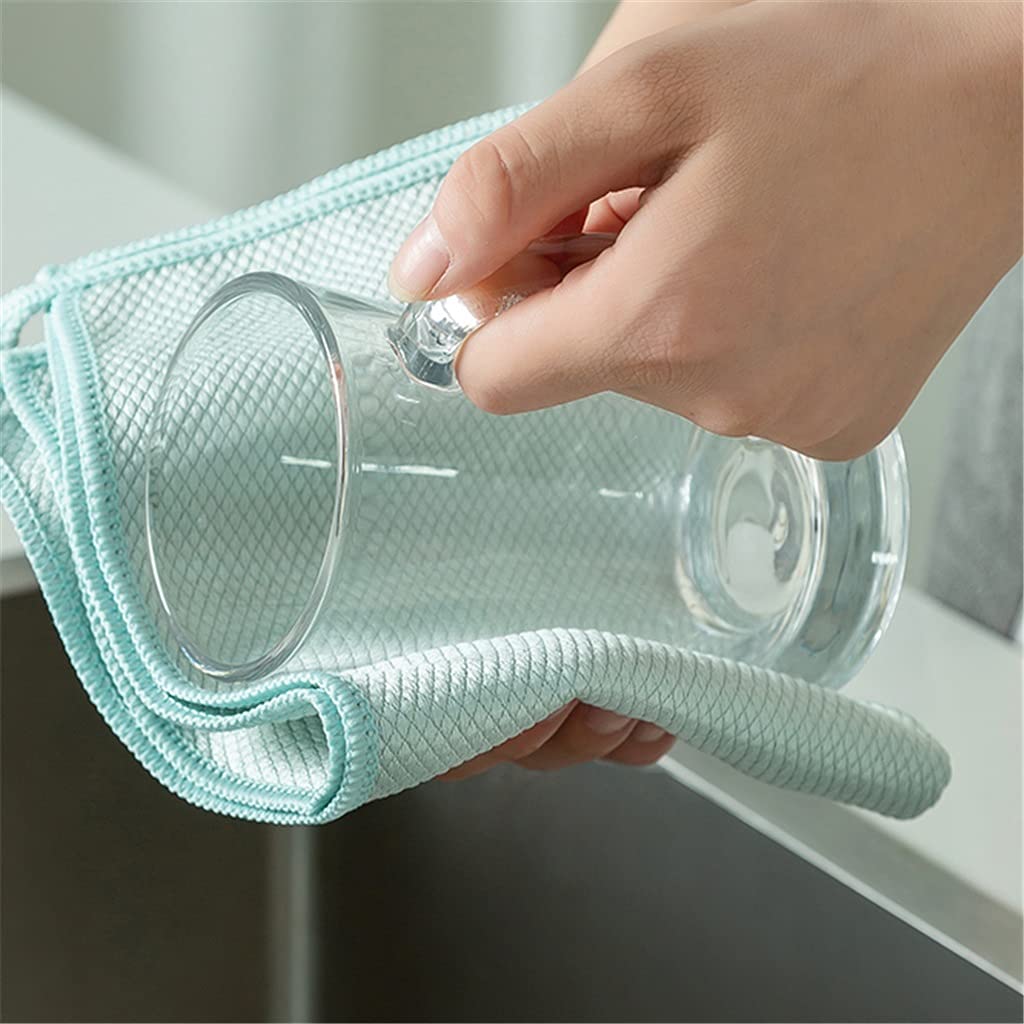 RWRAPS Paño de Limpieza de Colores Mezclados, Suministros de Cocina para Lavar Platos, paño de Cocina Absorbente de Doble Cara, Herramienta de Cocina Suave, 10 Uds.