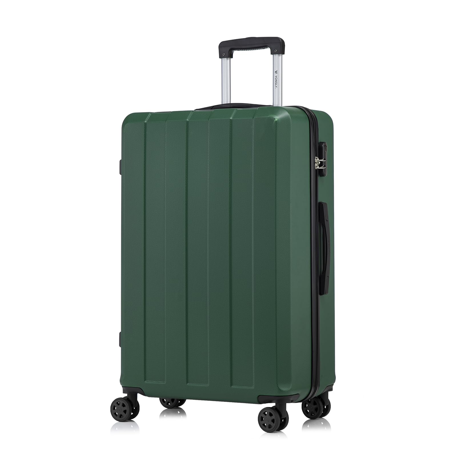 yonsly Koffer Suitcase, Trolley Reisekoffer, Rollkoffer Handgepäck mit 4 Rollen 360°, ABS Hartschalen, Sicherheitsschloss, Weicher Gummigriff, 210D-Futter