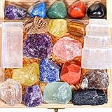 Natural Crystals and Healing Stones Premium Kit - 21PCS Large Healing Crystals Set with 7 Chakra Rea