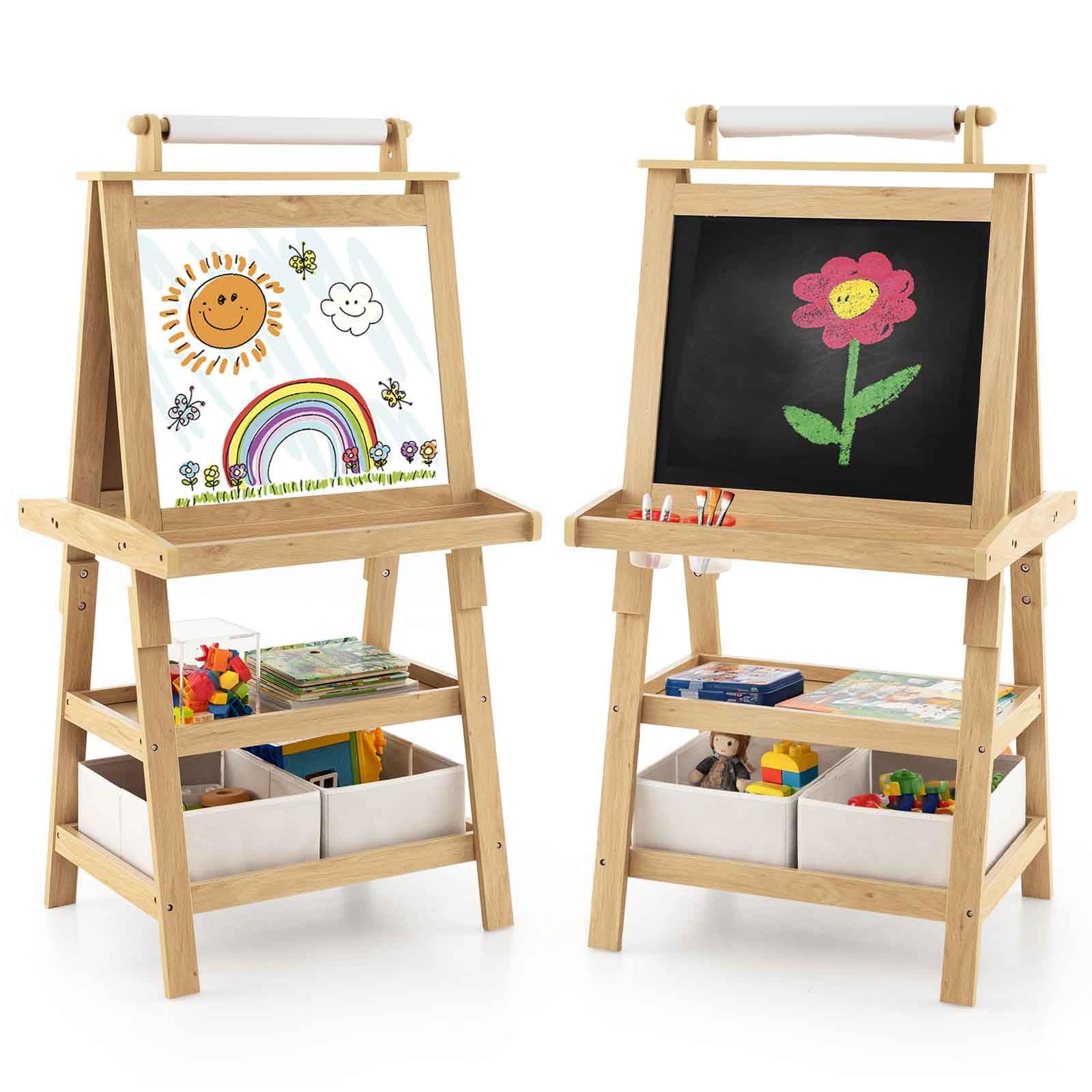 Costzon 3 in 1 Kids Art Easel Natural