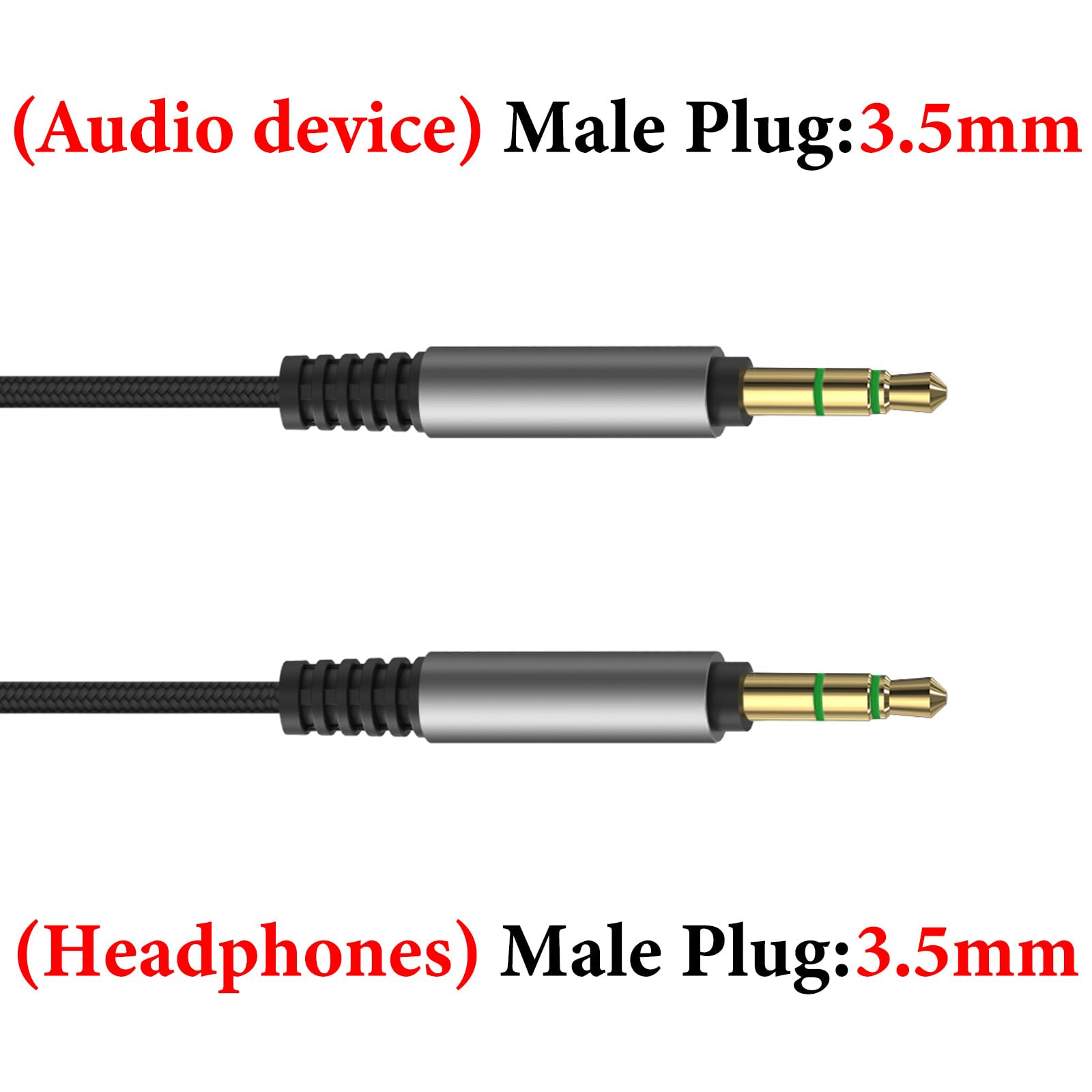 Geekria Braided Nylon Audio Cable Compatible with Beats Solo 4/3, Executive, Pro, Mixr Headphones, 1/8