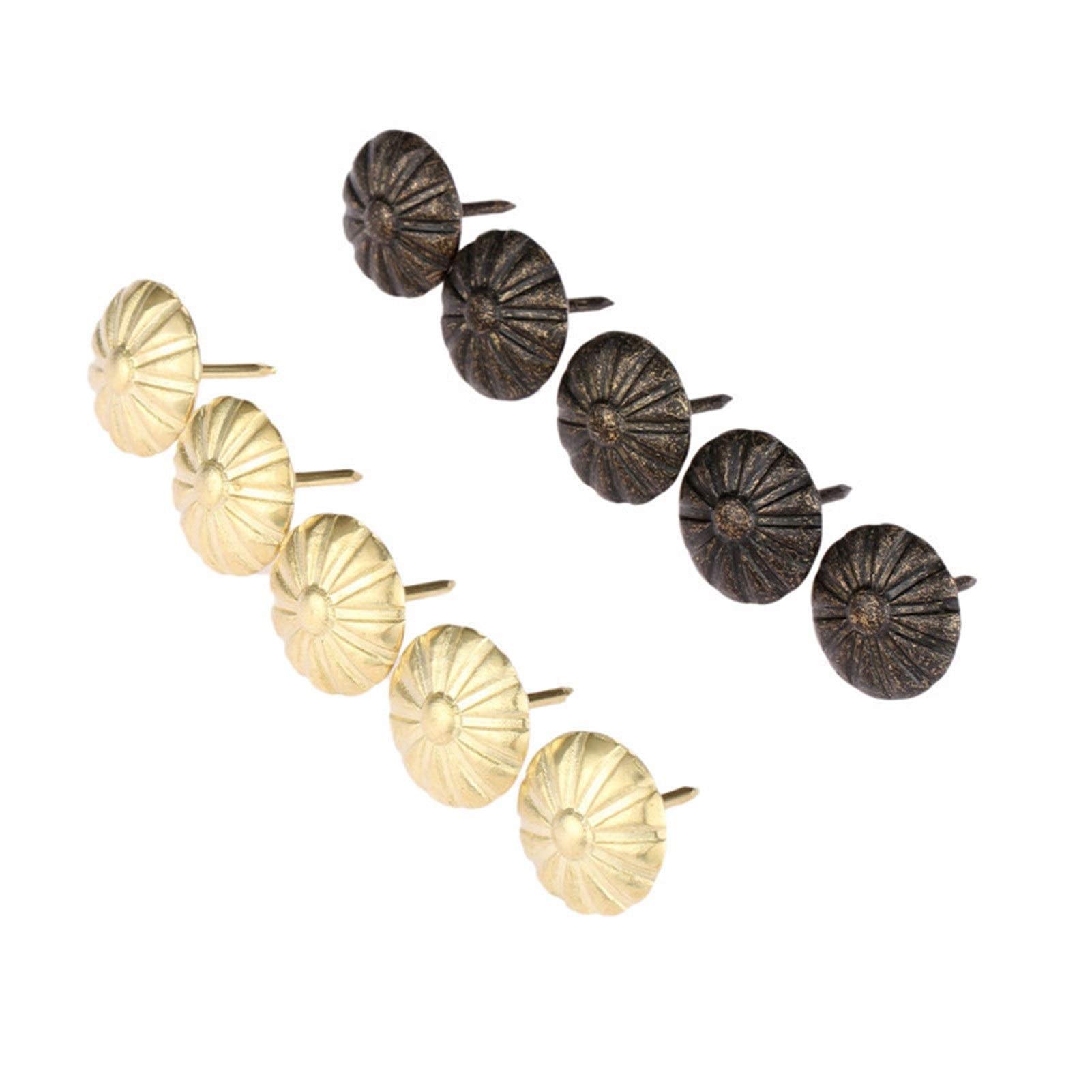 Clous, Punaises, punaises de rembourrage, pouce, décoratives meubles, 10 pièces 19 * 20mm, boîte-cadeau bijoux