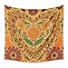 Gobelin słonecznik wisząca tkanina mandala abstrakcyjne tło dekoracja domu w kształcie serca żółty gobelin. -130 x 150 cm (50 x 60 cali)