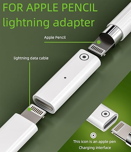Miniatura 2 de Adaptador Lightning hembra a Lightning hembra (paquete de 2) lápiz de primera generación, accesorios de cargador IPad Ipencil convertidor de
