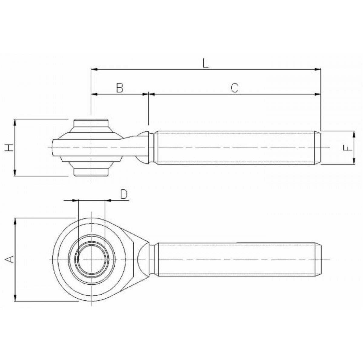 Tirante Terzo Punto Ama Ø 25 mm M30x3 Sx Cat. II