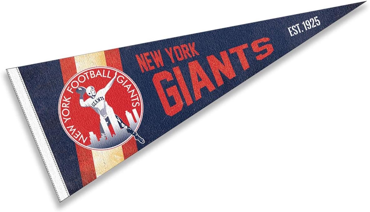 New York Giants Throwback Vintage Retro Pennant Flag