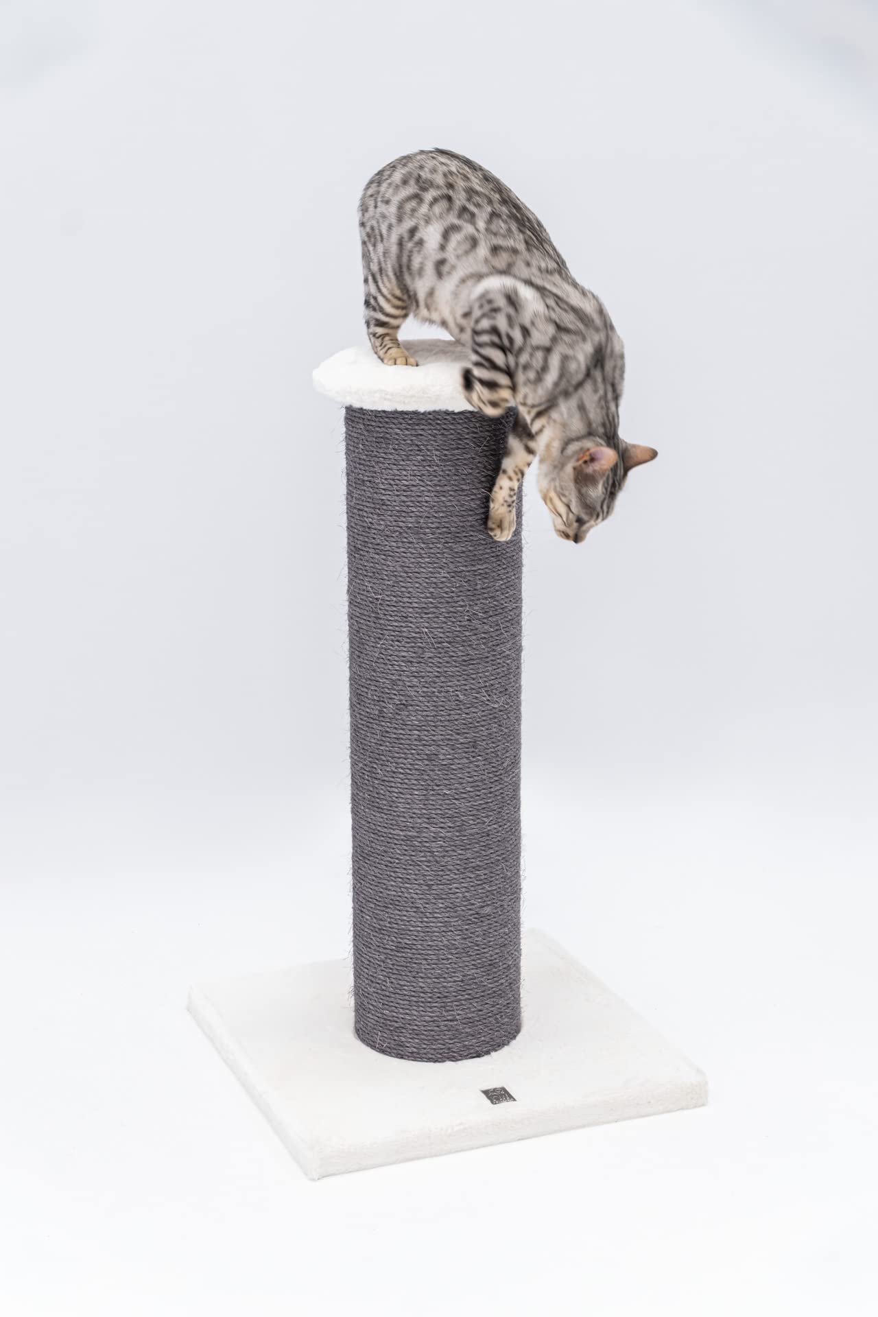 Petrebels XXL Kratzstamm Robust, Grosse Katzen, Savannah 86, Off-White | extrem stabiler Kratzsäule, Ø 20 cm Stamm, 86 cm hoch, für große Katze, Maine Coon, Ragdoll, Natur-Sisal, dicke Bodenplatte