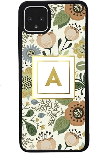 Miniatura 3 de Vintage Flower Pattern Personalized Black Rubber Phone Case Compatible With Google Pixel 10, 10 Pro, 10 Pro XL, 9a, 9 Pro, Pixel 9, Pixel 9 Pro XL,